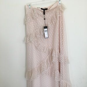 BCBG MAXAZRIA Regal Champagne Maxi Skirt